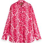 Camicie oversize scontate rosa taglie comode in viscosa Bio per Donna Scotch & Soda 