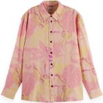 Camicie oversize scontate rosa XS taglie comode di lino per Donna Scotch & Soda 