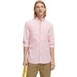 Camicie scontate rosa L in popeline tinta unita Bio con manica lunga per Uomo Scotch & Soda 