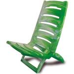 Sedie a sdraio verde scuro di plastica pieghevoli Adriatic 