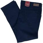 Pantaloni invernali casual blu taglie comode di cotone per Uomo Sea barrier 