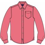 Camicie western rosa XXL taglie comode di lino oeko-tex sostenibili con taschino per Uomo Sea Ranch 