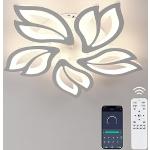 Lampadari scontati moderni bianchi in metallo con telecomando a tema magnolia a fiore 