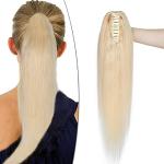 Extension naturali per capelli biondi per capelli fini con capelli veri 