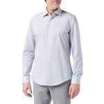 Magliette & T-shirt Slim Fit business azzurre in popeline per Uomo Seidensticker 