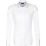 Magliette & T-shirt Slim Fit scontate eleganti bianche tinta unita oeko-tex sostenibili collo kent manica lunga per Uomo Seidensticker 