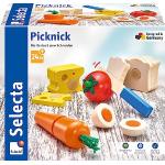 Selecta - Giocattolo “Picknick” in legno, set di cucina, 13 pezzi, 62020