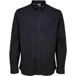 Camicie Oxford scontate nere L di cotone per Uomo SELECTED 