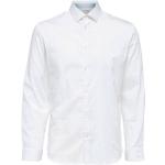 Camicie stretch scontate bianche S di cotone Bio sostenibili per Uomo SELECTED 