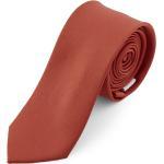 Semplice cravatta terracotta da 6 cm