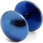 Orecchini blu in acciaio chirurgico a bottone per Uomo Lucleon 
