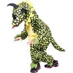 Seruna Costume da dinosauro Triceratopo, F123 taglia 3-4A (98-104cm) per bambini, dino, drago, travestimento, costumi per ragazzi, ragazze, carnevale, costume in maschera, regalo
