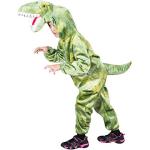 Seruna Costume da dinosauro T-Rex, F122 taglia 7-8A (122-128cm) per bambini, dino, drago, travestimento, costumi per ragazzi, ragazze, carnevale, costume in maschera, regalo