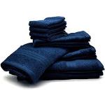 Asciugamani blu scuro 30x50 di cotone 10 pezzi da bagno 