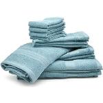 Asciugamani celesti 30x50 di cotone 10 pezzi da bagno 