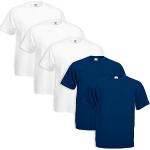Set 5 T-Shirt Fruit of The Loom (3 Pezzi Bianco 2 Blu Navy - M - 4)