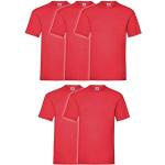 Set 5 T-Shirt Fruit of The Loom (5 Pezzi Rosso - L - 5)