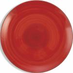 Servizi piatti scontati rossi in gres 6 pezzi Villa d'Este 