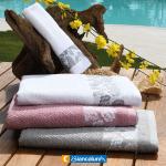 Set asciugamani 60x110 di cotone Biancaluna 