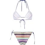 Bikini viola XS in viscosa con paillettes a triangolo per Donna Missoni 