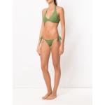 Bikini double face verdi a righe per Donna Amir Slama 