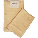 Set asciugamani beige 60x110 di spugna 2 pezzi Bassetti 