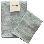Asciugamani celesti 40x60 di spugna 2 pezzi da bagno Bassetti 