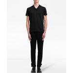 Magliette & T-shirt nere di cotone con scollo rotondo Prada 
