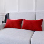 Cuscini rossi 50x30 cm in poliestere per divani morbidi 