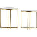 Set di 2 tavolini da soggiorno specchiato e oro OLYMPIA