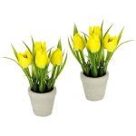 Tulipani gialli in ceramica 