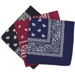 Set di 3 bandane Paisley, fascia, sciarpa, in cotone, motivo cashmere, accessorio per capelli alla moda.