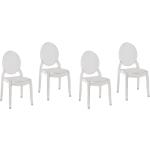 Set di 4 sedie in acrilico trasparente MERTON