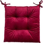 Cuscini rossi in velluto per sedie 