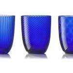 Bicchieri blu di vetro da acqua Nasonmoretti 