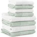 Asciugamani verde chiaro 60x100 di spugna 8 pezzi da bagno 