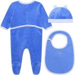 Bavaglini blu fiordaliso in misto cotone ricamati per neonato Kenzo Kids di Farfetch.com 