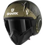 Shark Street-Drak Crower Casco Jet, nero-verde, dimensione XS