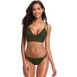 Bikini push up eleganti verde militare S per Donna Shekini 