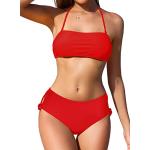Top bikini eleganti rossi S taglie comode per Donna Shekini 