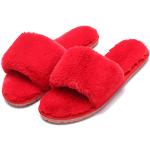 Pantofole rosse numero 40 antiscivolo per l'estate per Donna 