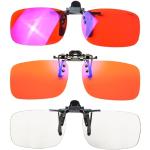 SHINU Clip on per occhiali da vista clip di blocco della luce blu lenti arancioni clip di guida occhiali da sole polarizzati clip on, C2c5c6