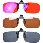 SHINU Clip on per occhiali da vista clip di blocco della luce blu lenti arancioni clip di guida occhiali da sole polarizzati clip on, C3c4c6