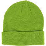 Cappelli invernali classici verde lime in acrilico tinta unita con pon pon per Donna 