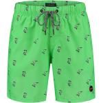 Shiwi Pantaloncini da bagno 'Snoopy Happy Skater' verde neon / bianco / nero