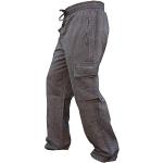 Pantaloni & Pantaloncini casual grigi L di cotone tinta unita per Uomo Shopoholic fashion 