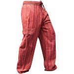 Pantaloni & Pantaloncini hippie XXL taglie comode di cotone a righe per Uomo Shopoholic fashion 