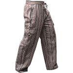 Pantaloni & Pantaloncini hippie L taglie comode di cotone a righe per Uomo Shopoholic fashion 