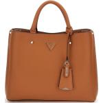 Shopping bags marroni in similpelle con borchie per Donna Guess 