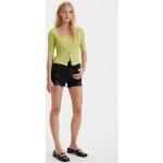 Shorts neri 6 XL a vita alta per Donna Levi's 501 